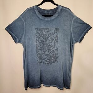 3/$30 TORRID Tiger Relaxed Fit Cotton Jersey Destructed Tunic, Size 0